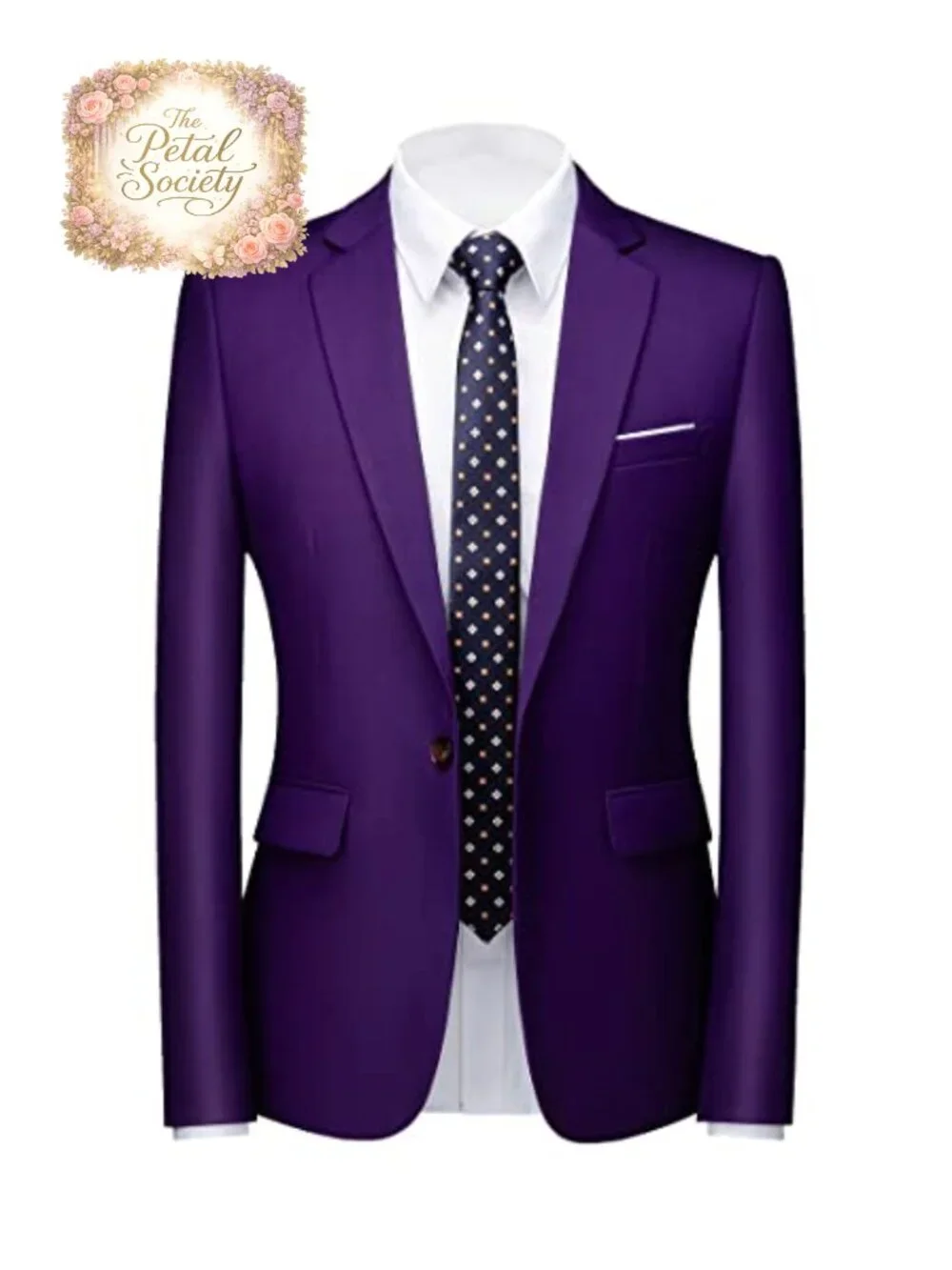 Men's Slim Fit One-Button Sport Coat Blazer Business Casual Wedding Jacket